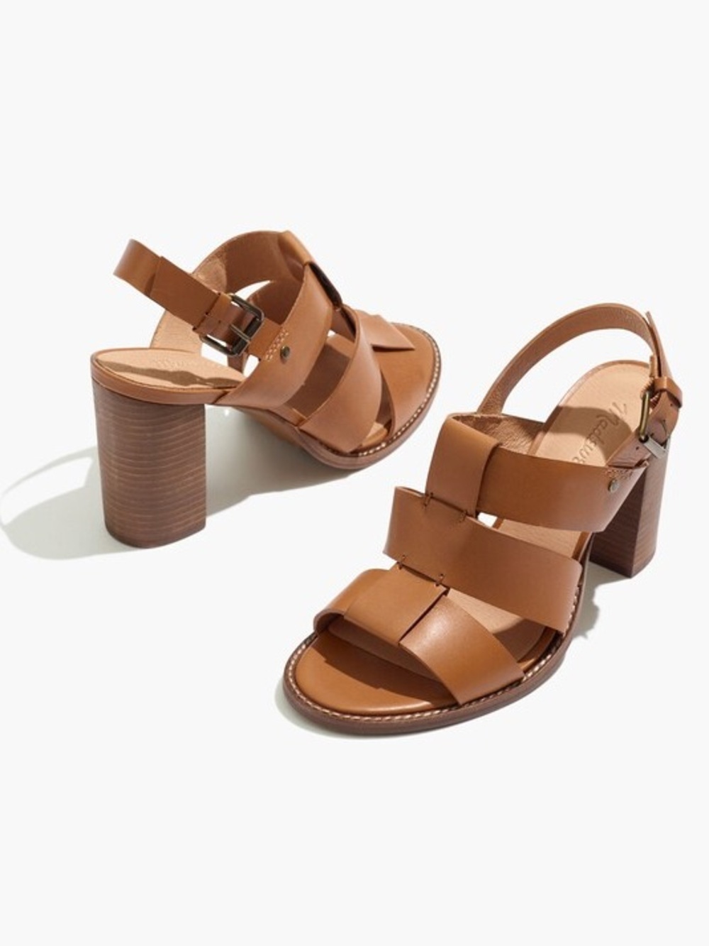 EUC Madewell The Gail Sandal in English Saddle Size 9.5